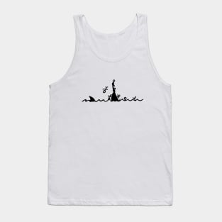 Sharl Infested Shipwreck Tank Top